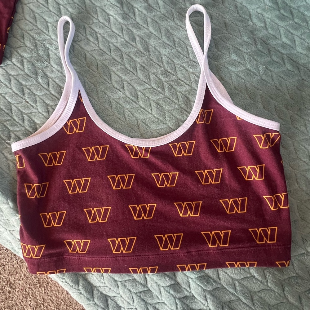 Maroon and Yellow Patterned Crop Top